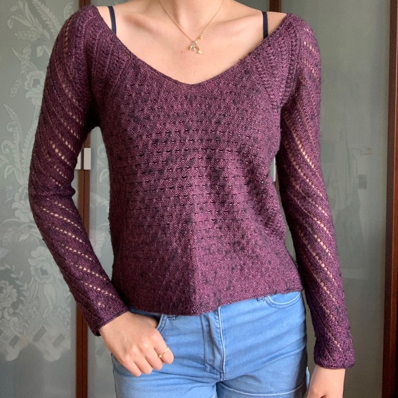 American Eagle Purple Sweater - Picture 3 of 3